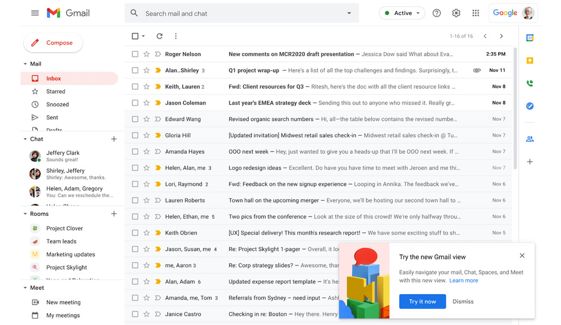 Gmail trabajo nuevo diseño Gmail trabajo nuevo diseño