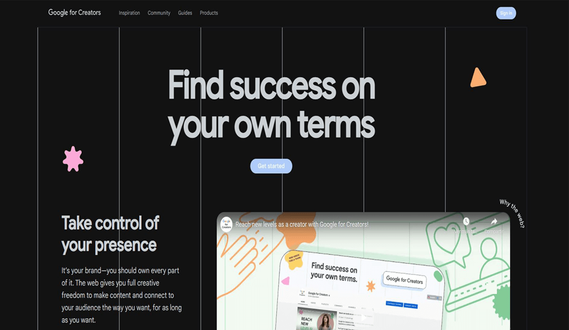 Google for Creators plataforma marketing digital